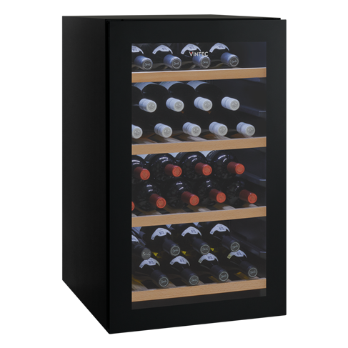 35 Bottle Single Zone Wine Cabinet VWS035SBB Vintec New Zealand